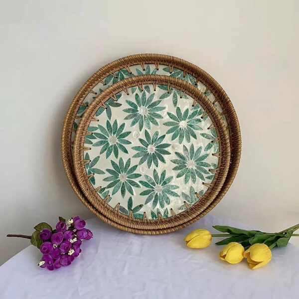 Rattan Shell Tray ( Set of 2 )