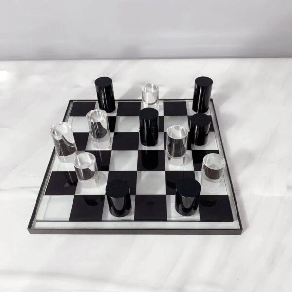 Modern Luxury Marble Crystal Chessboard