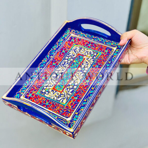 Handcrafted Naqsi Art Wooden Tray